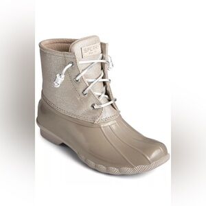 Sperry Women's Saltwater Sparkle Dove Rain‎ Boot